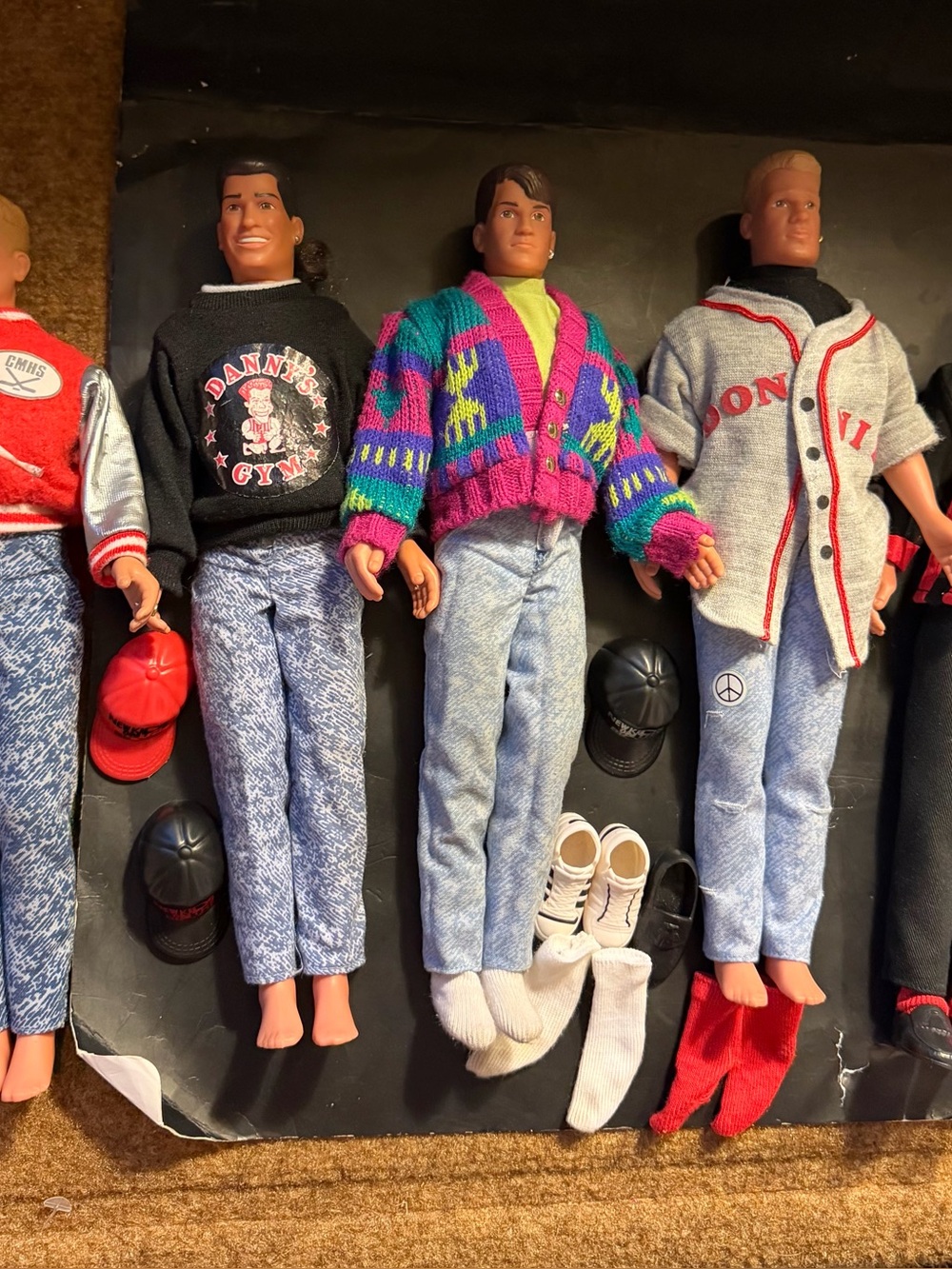 New Kids On The Block Lot Of 5 Dolls 1990s Vintage Toys Collectibles NKOTB 90s